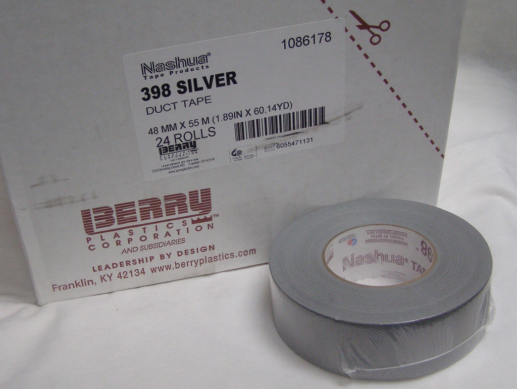 2 x 60 yds. (48mm x 55m) 6 Mil Silver Cloth Duct Tape (24/Case)